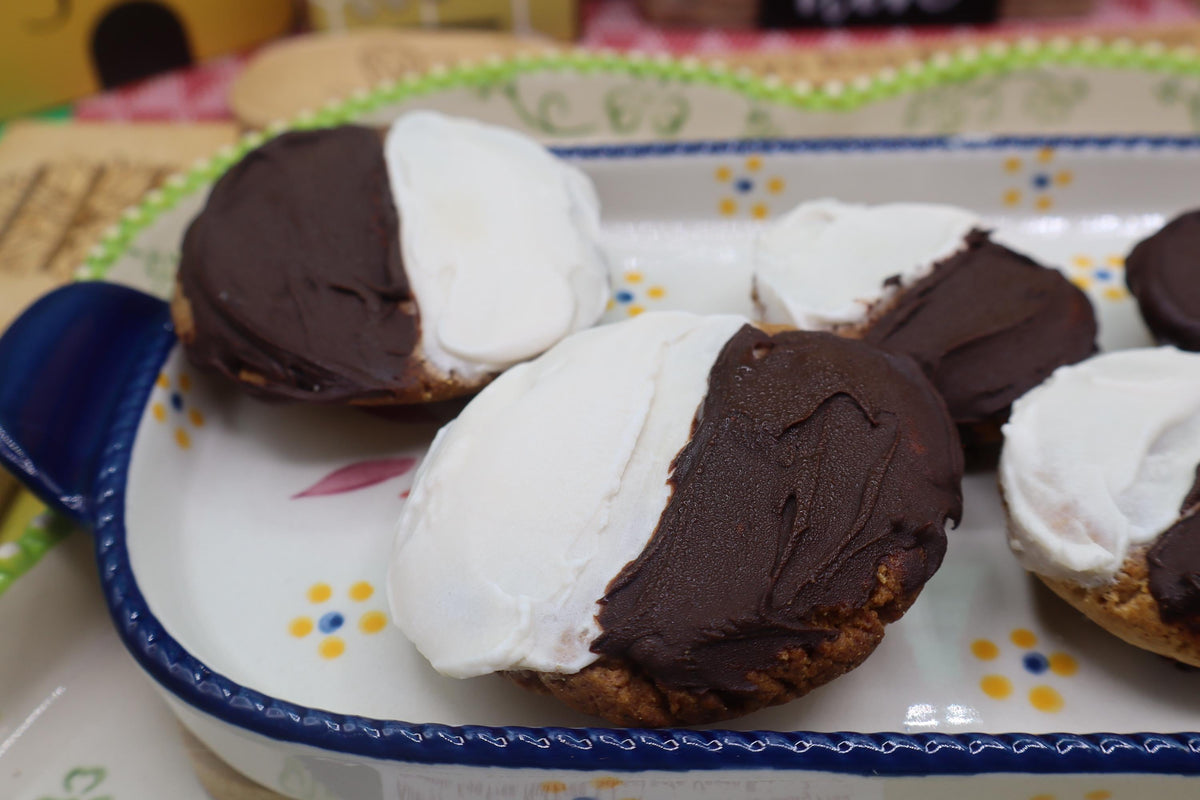Galletas Blancas y Negras de Alta Proteína, Sin Azúcar, Veganas, Sin Gluten, Sin Lácteos, Sin Frutos Secos, Repostería para Alérgicos, Regalos Fitness, Bajas en Carbohidratos