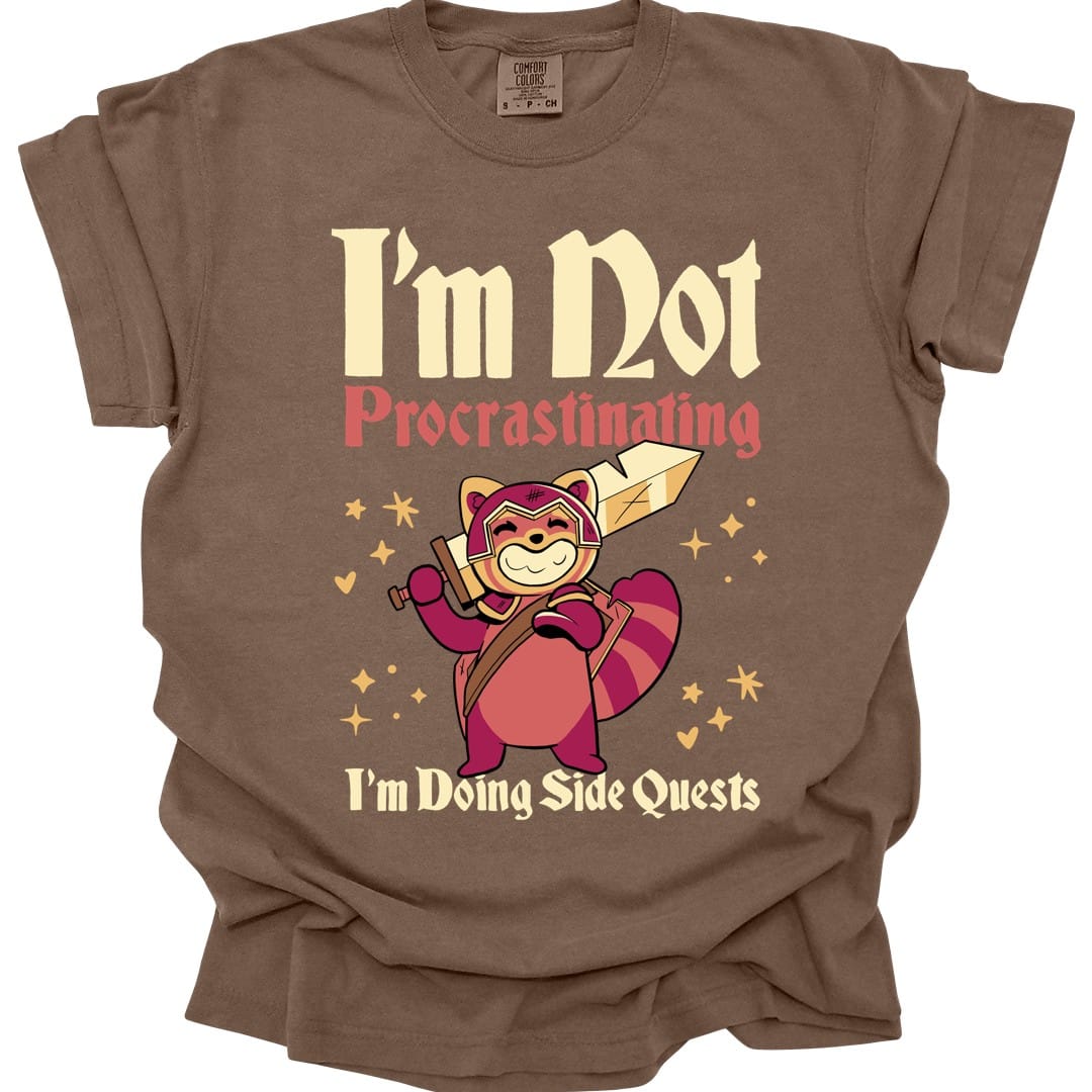 Funny DND Shirt - I'm Not Procrastinating I'm Doing Side Quests - Comfort Colors