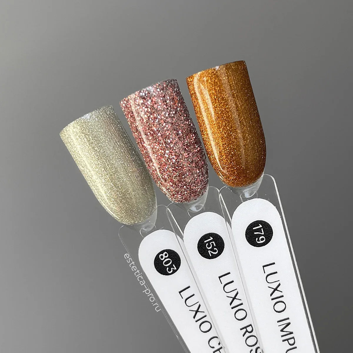 Luxio - Glitter Rose-Gold Gel Polish, 15ml