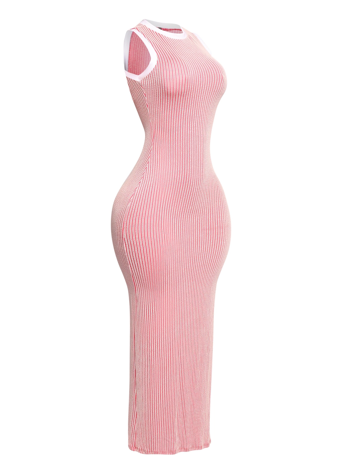 Maxivestido ceñido sin mangas - Fucsia