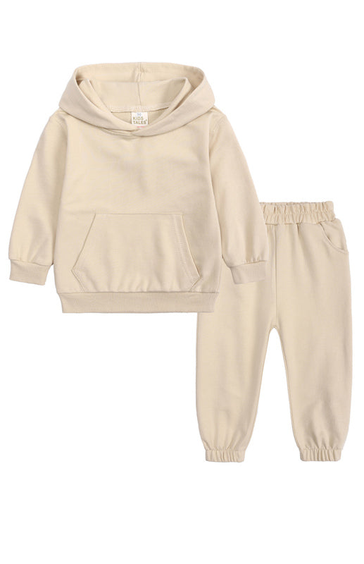 Kids Cotton Hooded Sweatshirt Tracksuit Set - Warm Winter Outfit