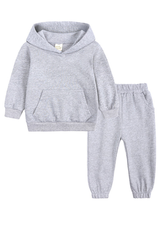 Kids Cotton Hooded Sweatshirt Tracksuit Set - Warm Winter Outfit