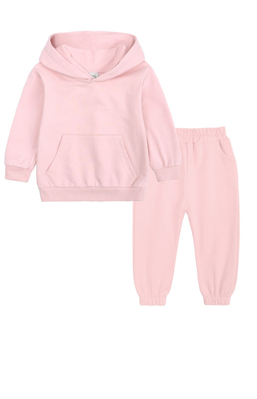 Kids Cotton Hooded Sweatshirt Tracksuit Set - Warm Winter Outfit