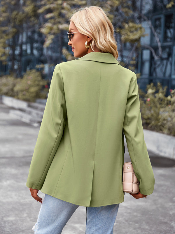 Women's Casual Blazer Jacket - Long Sleeve - Multiple Colors - Autumn Winter