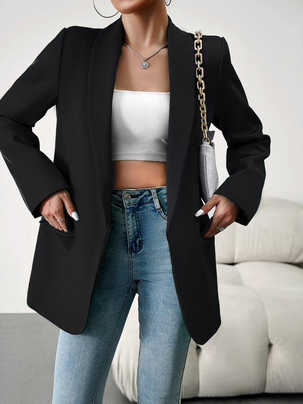 Women's Professional Blazer Suit - Lapel Jacket - Multiple Colors