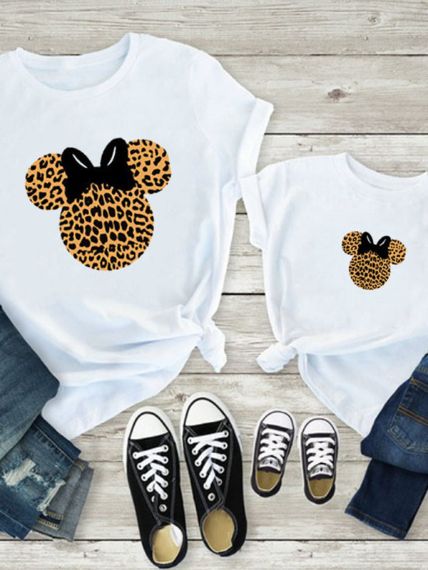 Modern Mama and Mini Family printed short-sleeved T-shirt (children's version)