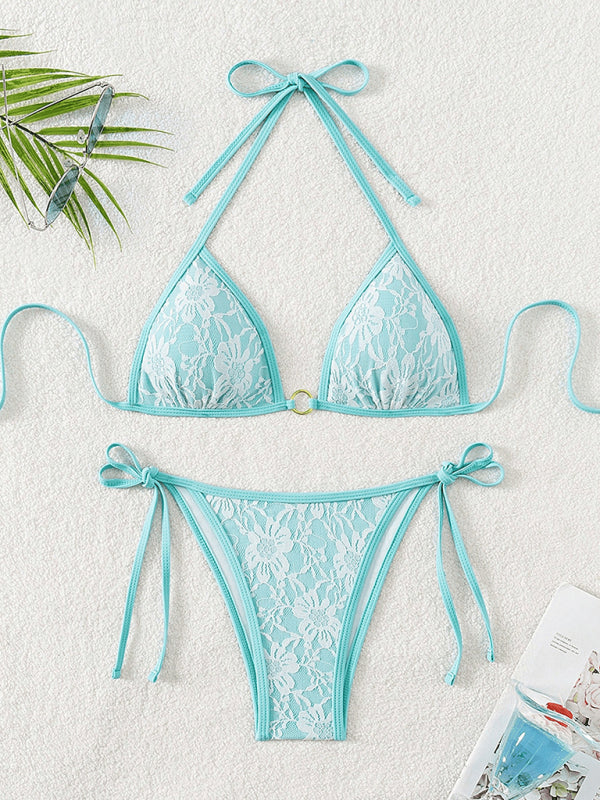 Backless Lace Bikini