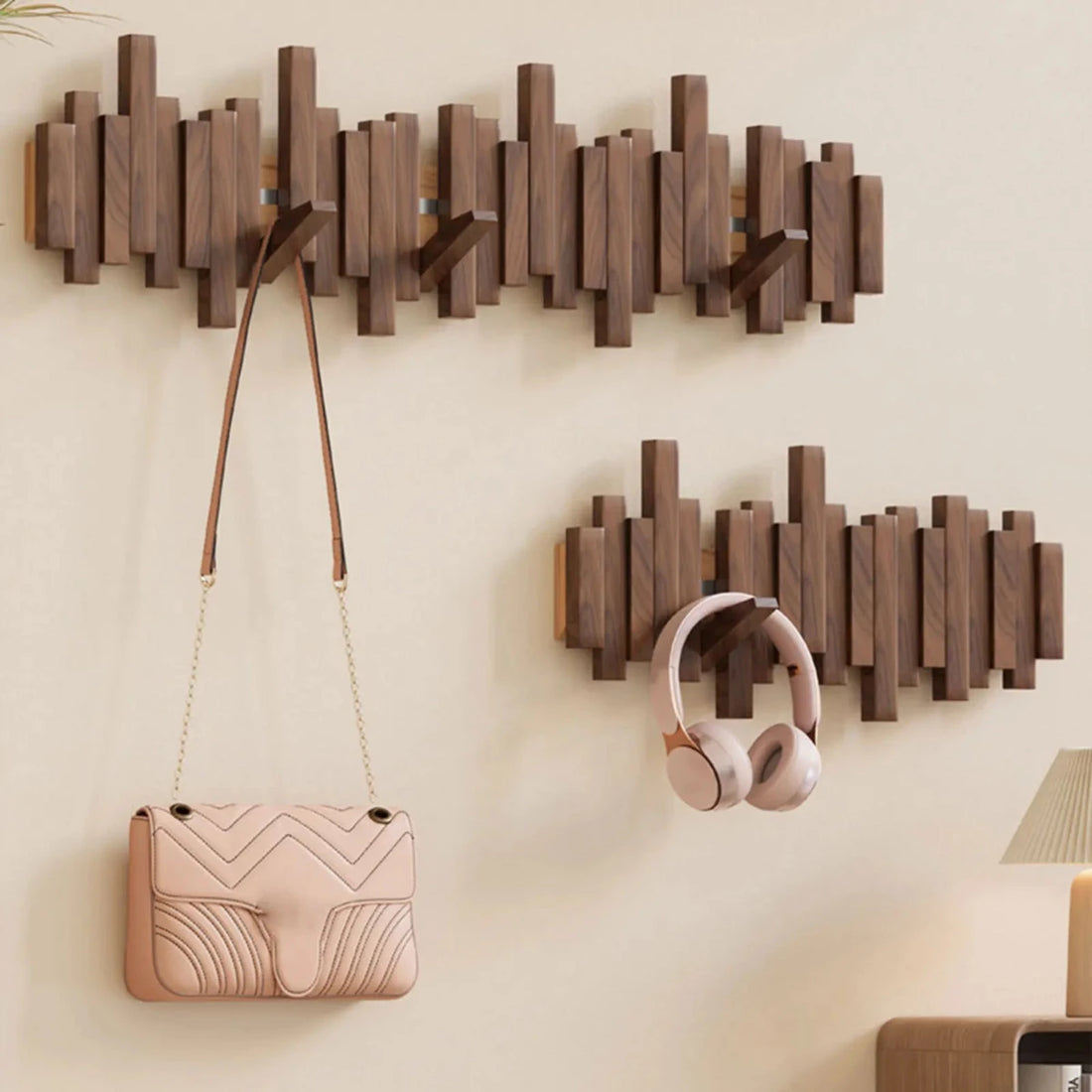 Wood Piano Wall Coat Rack