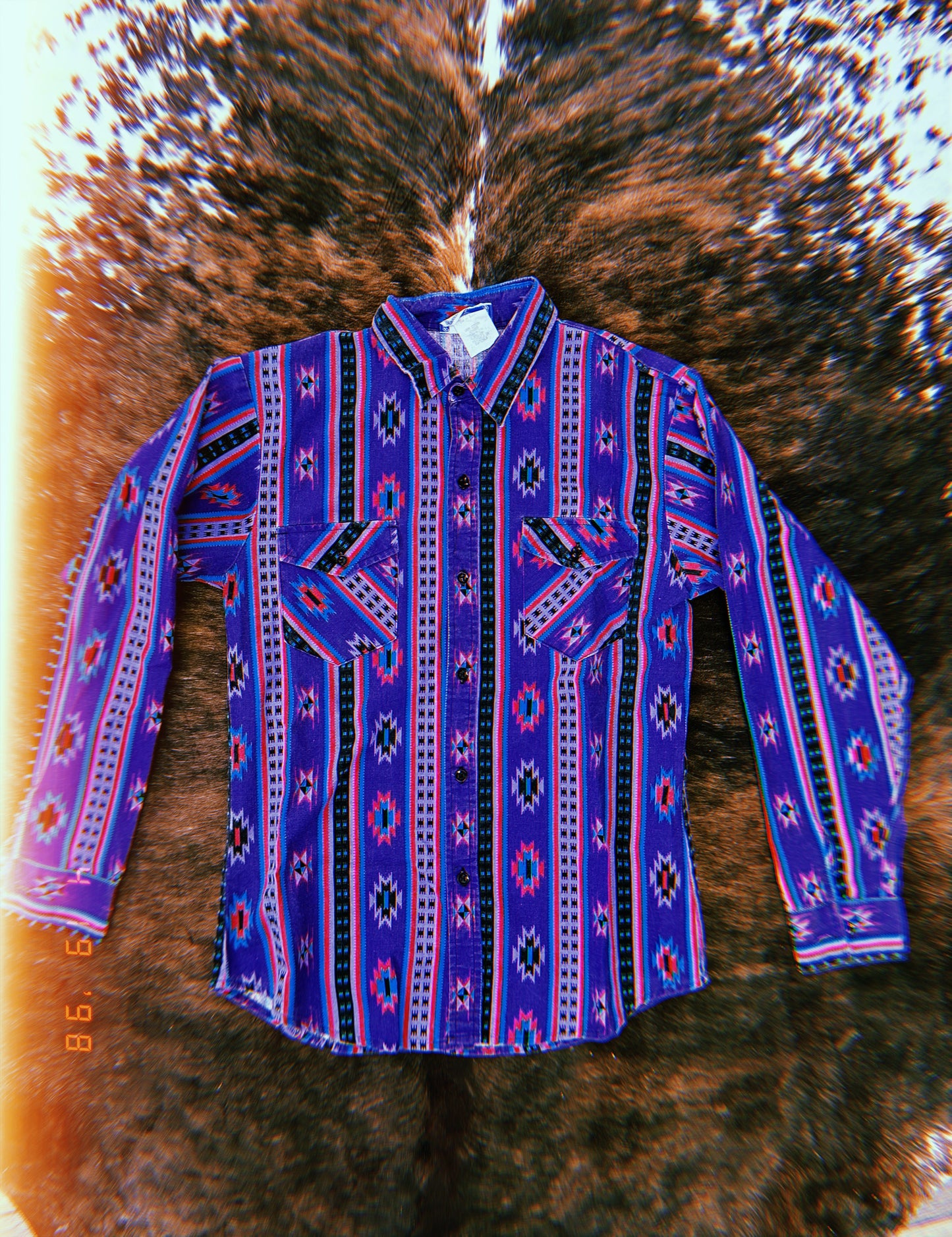 Baileys Aztec Print Vintage Button Down