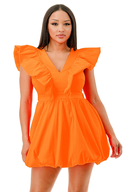 Vestido sin mangas con escote en V pronunciado