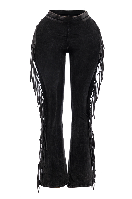 Pantalones Detallados con Flecos