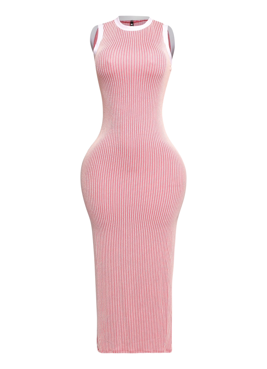 Maxivestido ceñido sin mangas - Fucsia