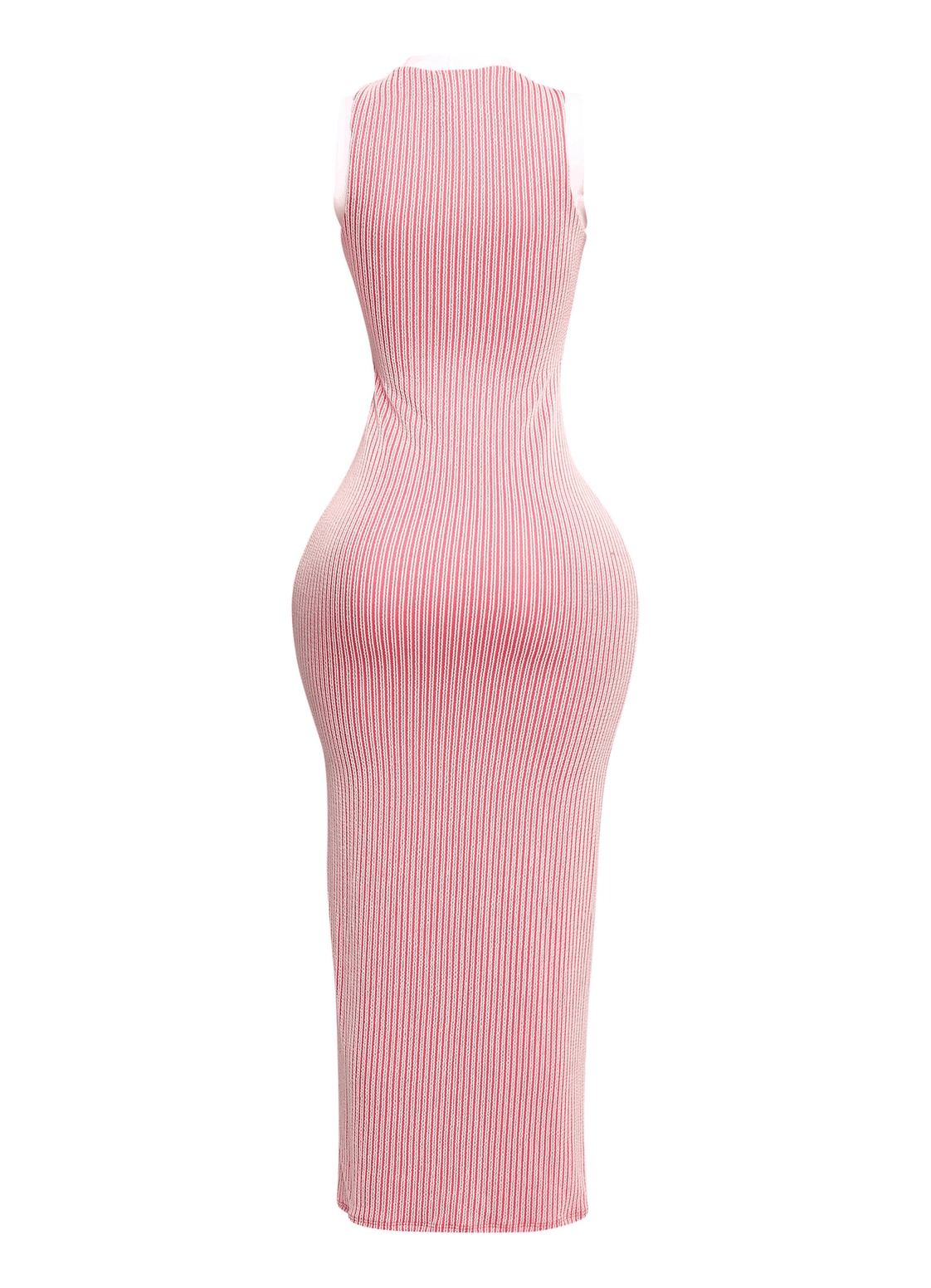 Maxivestido ceñido sin mangas - Fucsia