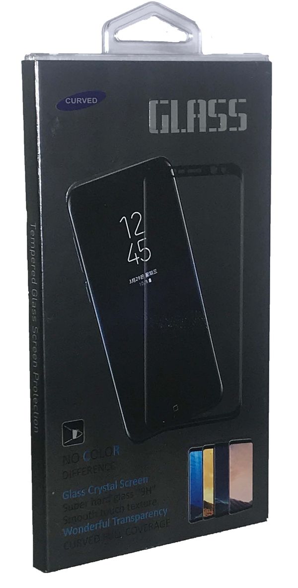 Cristal Templado 3D Transparente Marco Negro para Galaxy Note 9
