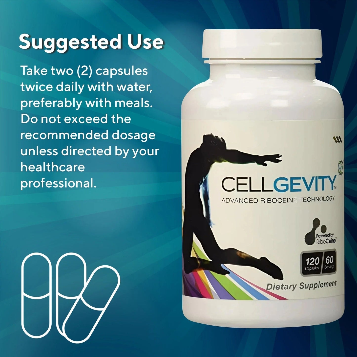 Cellgevity, Tecnología Avanzada Riboceine, 120 Cápsulas, 60 Servicios
