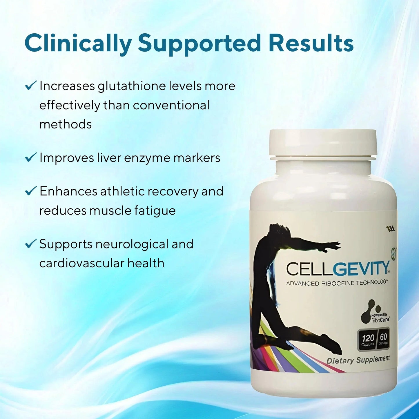 Cellgevity, Tecnología Avanzada Riboceine, 120 Cápsulas, 60 Servicios