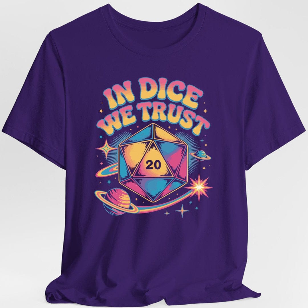 In Dice We Trust Psychedelic D20 T-Shirt