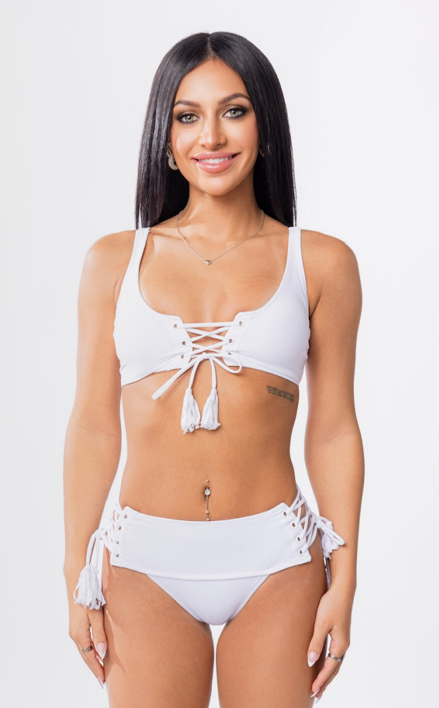 Top de bikini Indio con cordones