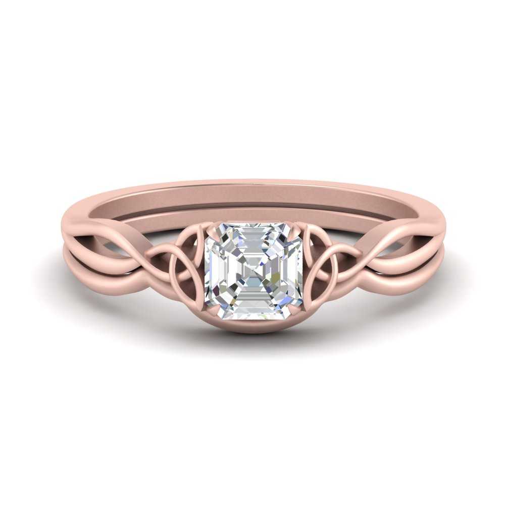 Infinity Celtic Solitaire Wedding Set