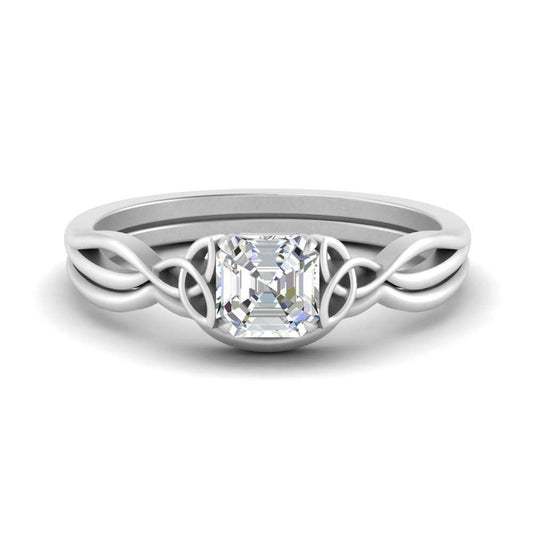 Infinity Celtic Solitaire Wedding Set