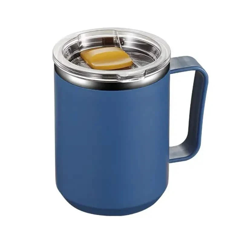 Insulated Double Wall Coffee Mug with Handle and Lid
