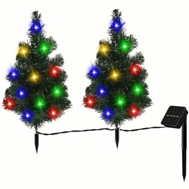 IP65 Waterproof Solar Powered Prelit Small Christmas Tree