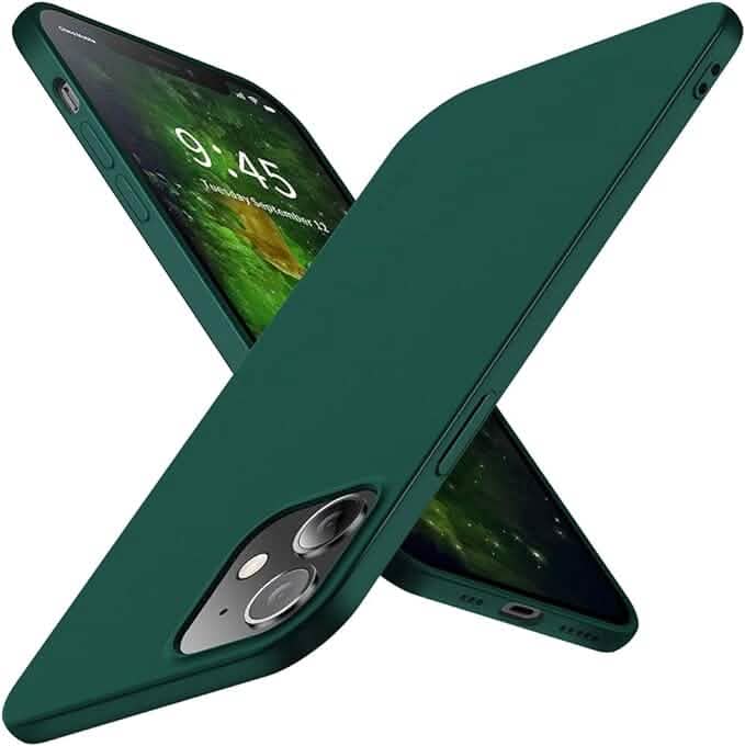 iPhone 12 Pro & iPhone 12 Case Ultra-Thin Soft Flexible TPU Matte Finish Coating - Green