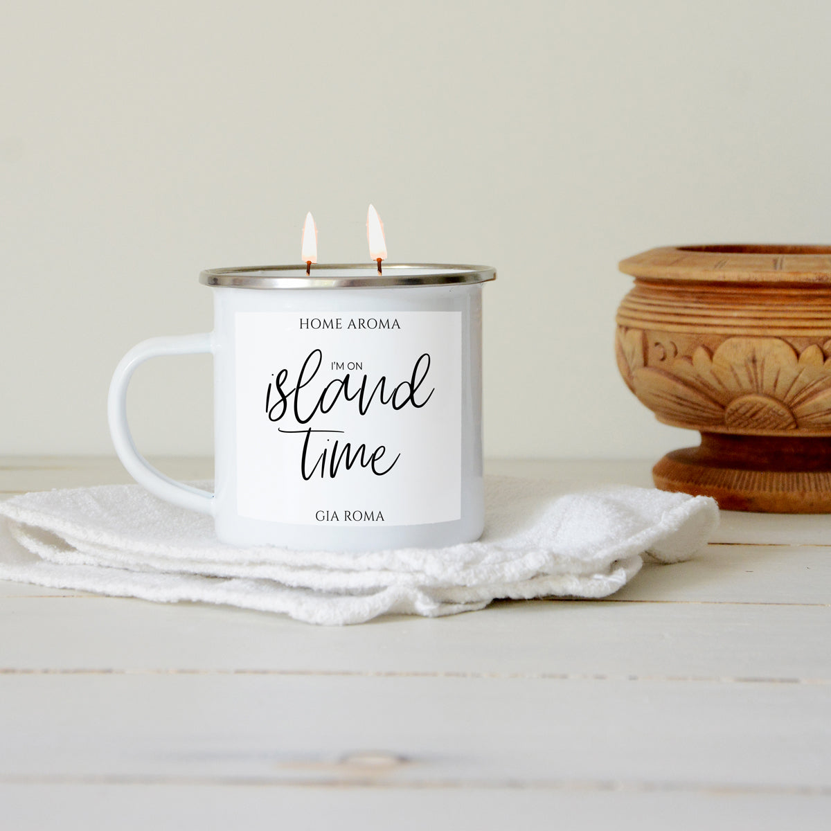 16oz Reusable Metal Candle Mug Scented Candle With Custom Label Color Option