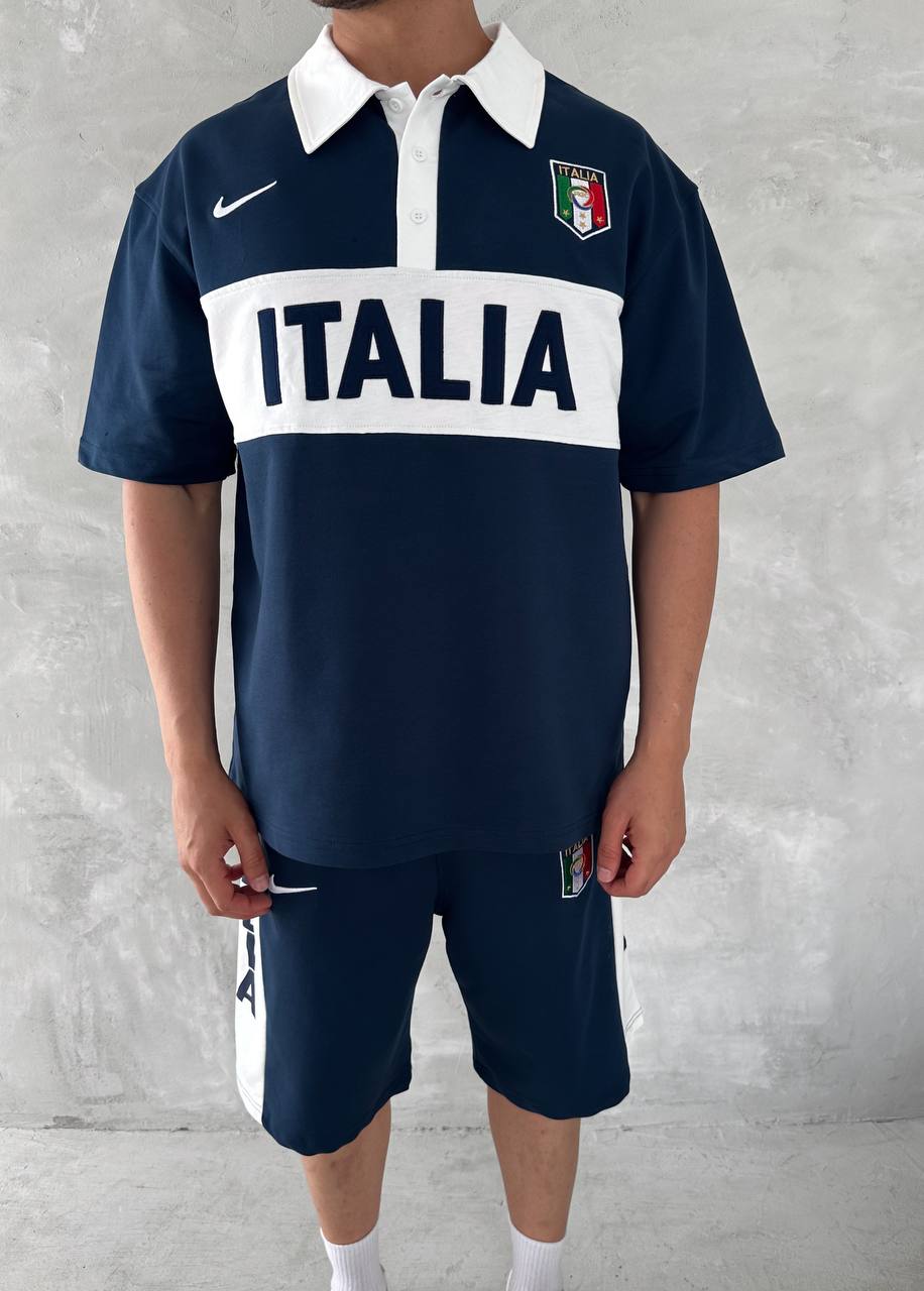 Conjunto de polo y pantalón corto para hombre inspirado en Italia: herencia atlética con un atrevido estilo nacional
