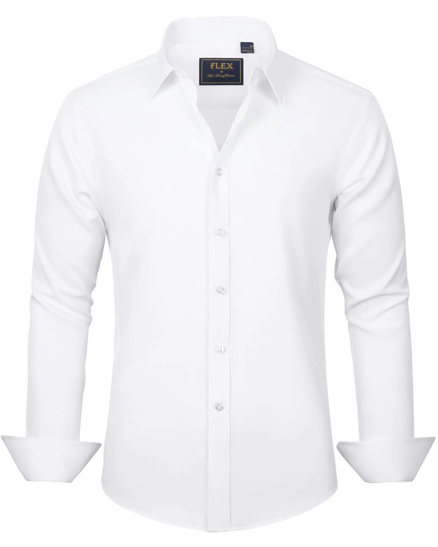 J.VER Boy's Long Sleeve Dress Shirts Solid Stretch Wrinkle-Free Shirt Kids Casual Button Down Shirts Navy Blue 6 Years - # BOAA12510006