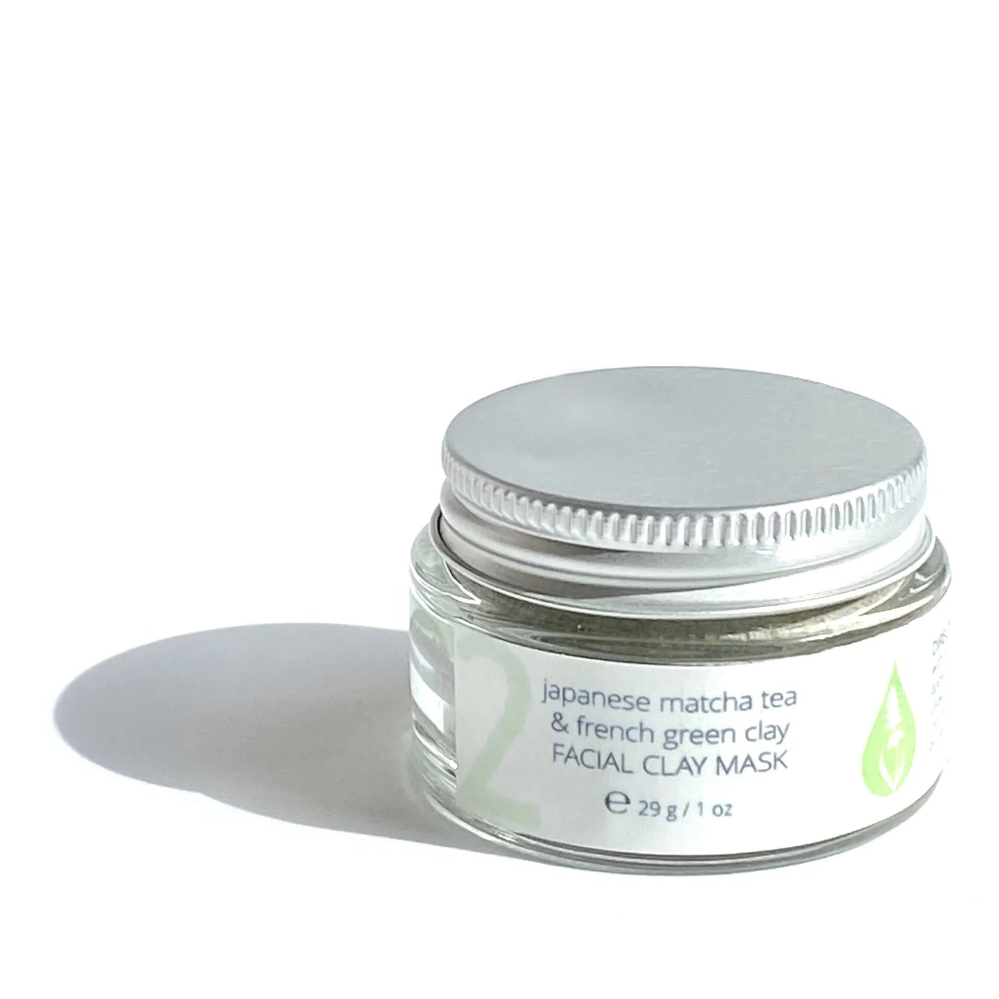 Mascarilla facial de té matcha japonés y arcilla verde francesa con arcilla verde francesa + Vitamina C + extracto de espirulina