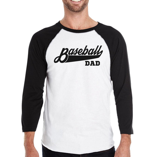 Camiseta de béisbol de 3/4 de manga para hombre "Papá beisbolista", regalo