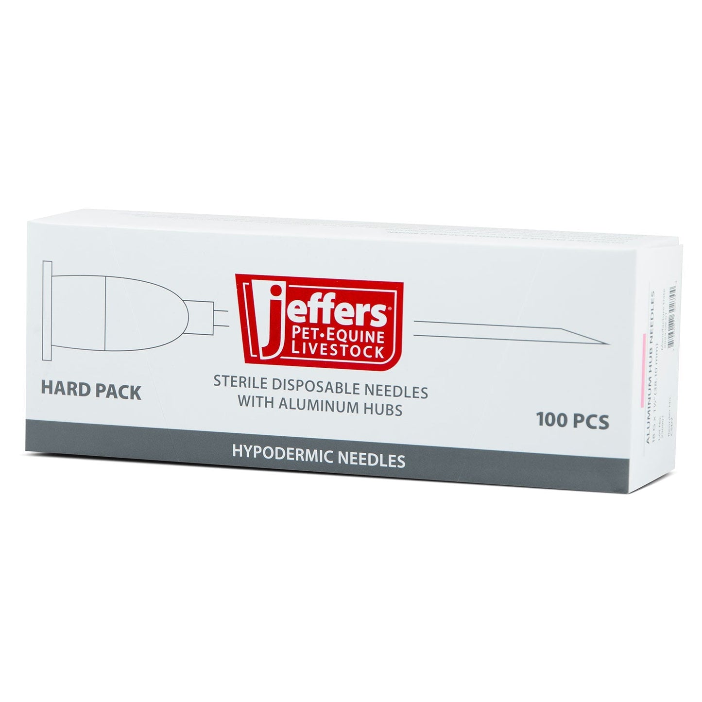 Agujas de cubo de aluminio Jeffers, caja de 100