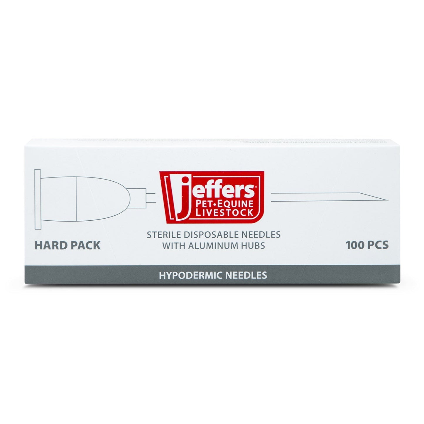 Agujas de cubo de aluminio Jeffers, caja de 100