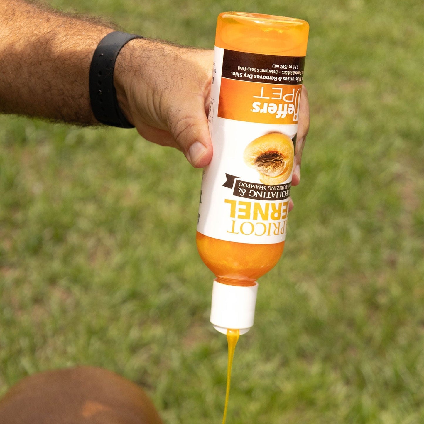 Champú Exfoliante e Hidratante para Mascotas con Hueso de Albaricoque Jeffers