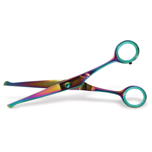 Tijeras de peluquería Jeffers Ball-Tip curvas de acero inoxidable multicolor, 6 1/2"