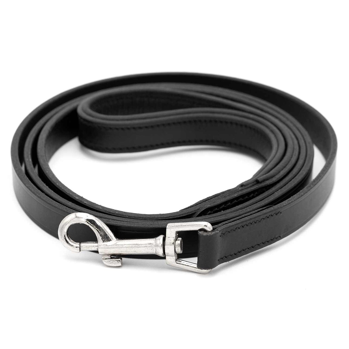 Correa para mascotas Jeffers de cuero negro acolchado