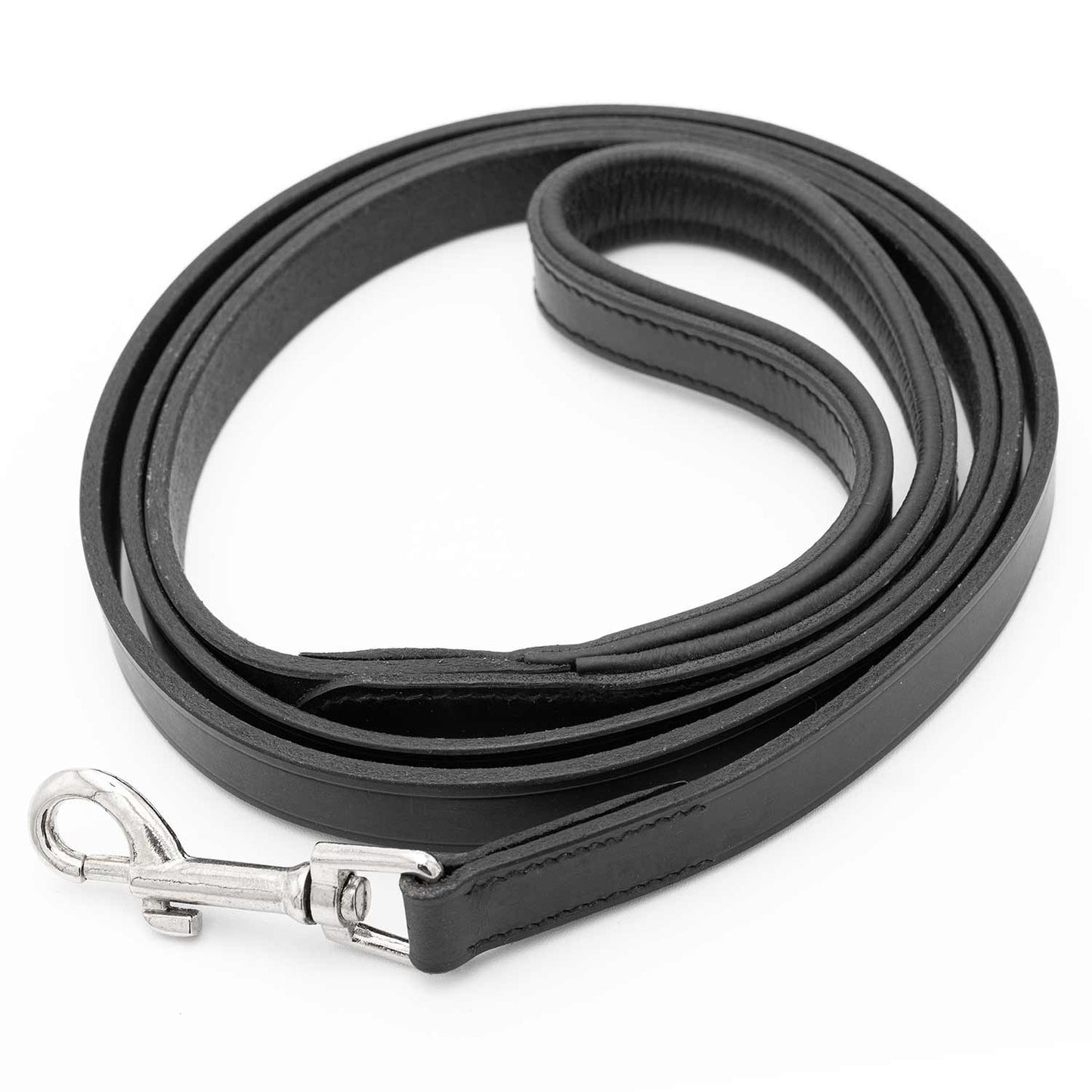 Correa para mascotas Jeffers de cuero negro acolchado