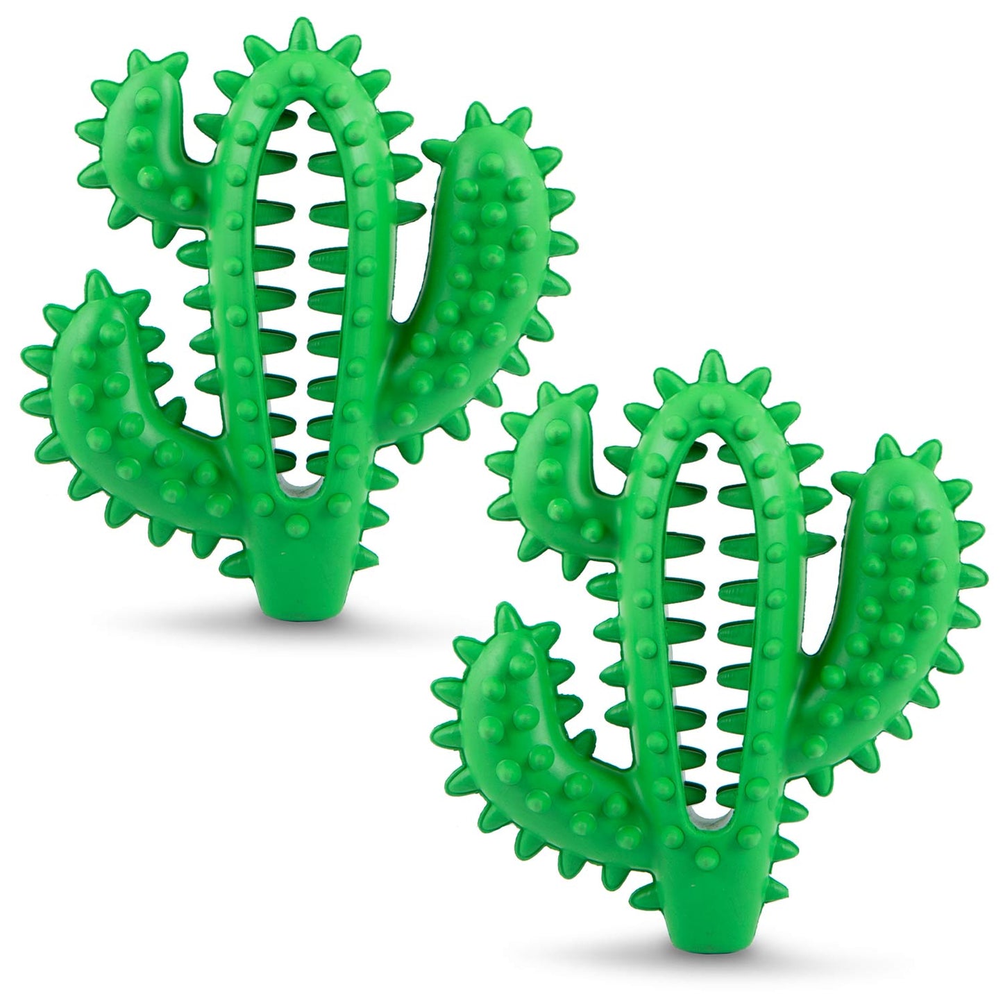 Juguete masticable dental Jeffers Cactus de caucho natural para perros para hábitos de masticación saludables