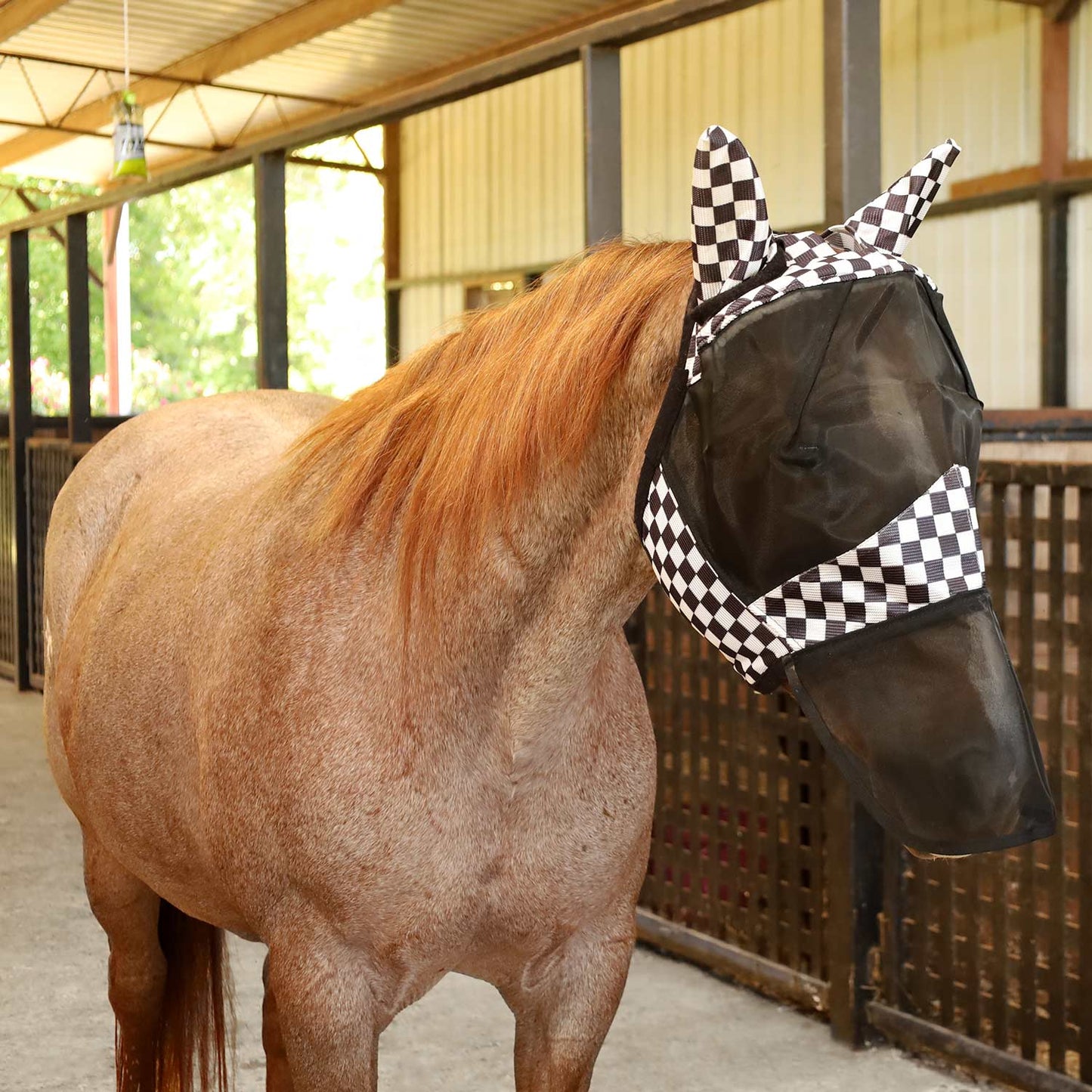 Máscara antimoscas de malla Jeffers Expression Deluxe para caballos con orejas y nariz