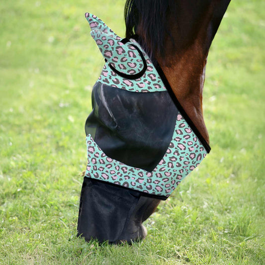 Máscara antimoscas de malla Jeffers Expression Deluxe para caballos con orejas y nariz