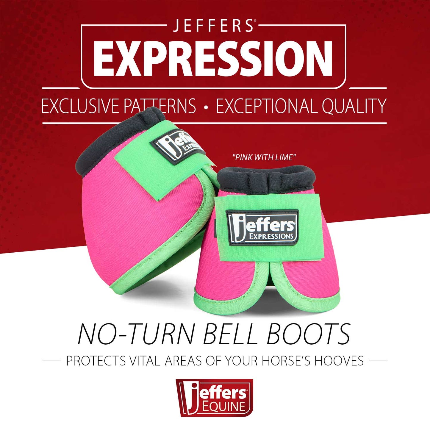 Campanas Jeffers Expression Neón Anti-Rotación para Caballos