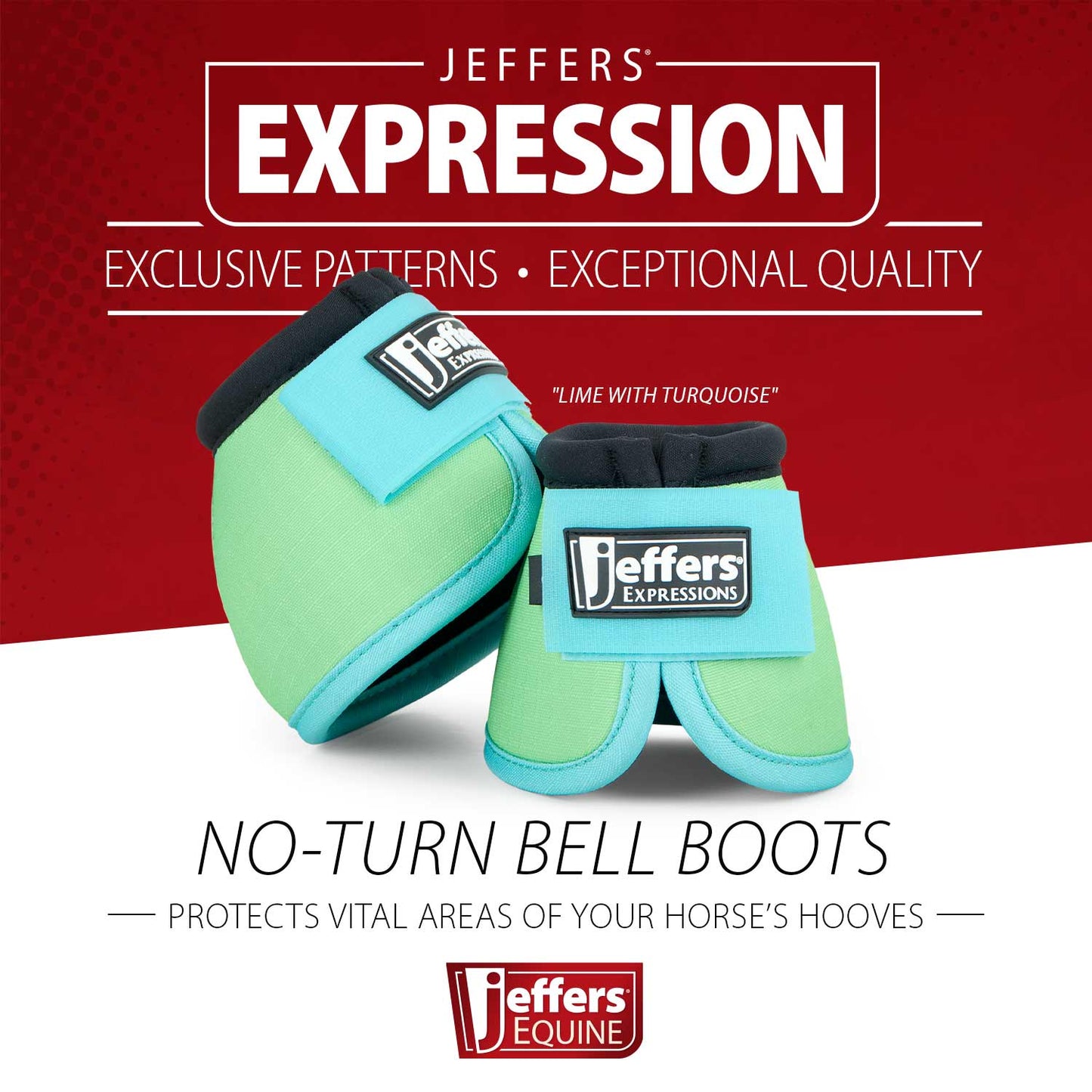 Campanas Jeffers Expression Neón Anti-Rotación para Caballos