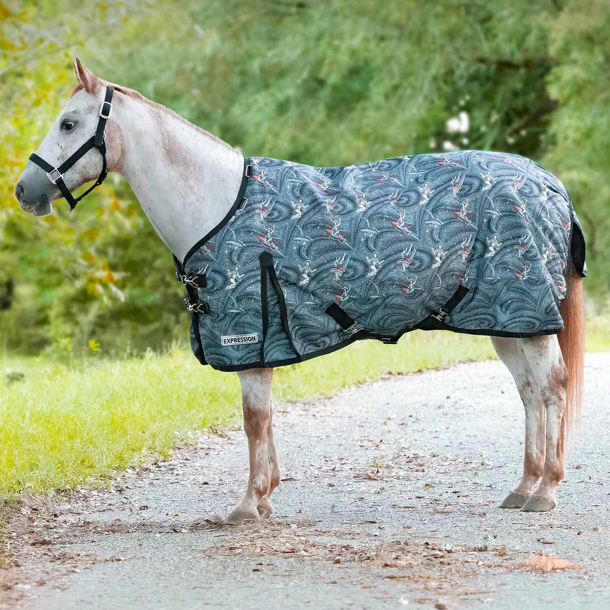 Manta de exterior Jeffers Expression Pony 1200 Denier, peso medio, cuello estándar, relleno de 240 g