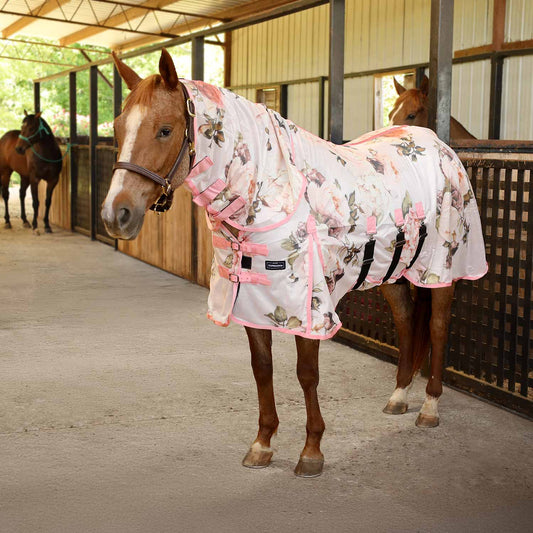 Manta antimosquitos Jeffers Expression Softmesh con cubrecuello para caballo