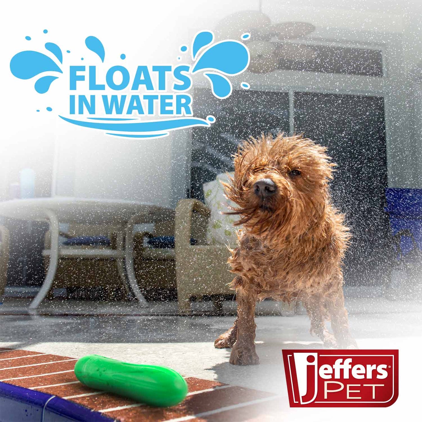 Juguete masticable Jeffers flotante de caucho natural con aroma a vainilla para la salud dental y juegos acuáticos