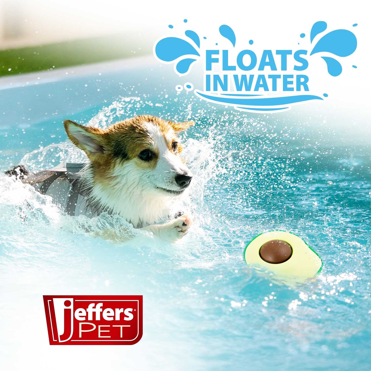 Juguete masticable Jeffers flotante de caucho natural con aroma a vainilla para la salud dental y juegos acuáticos