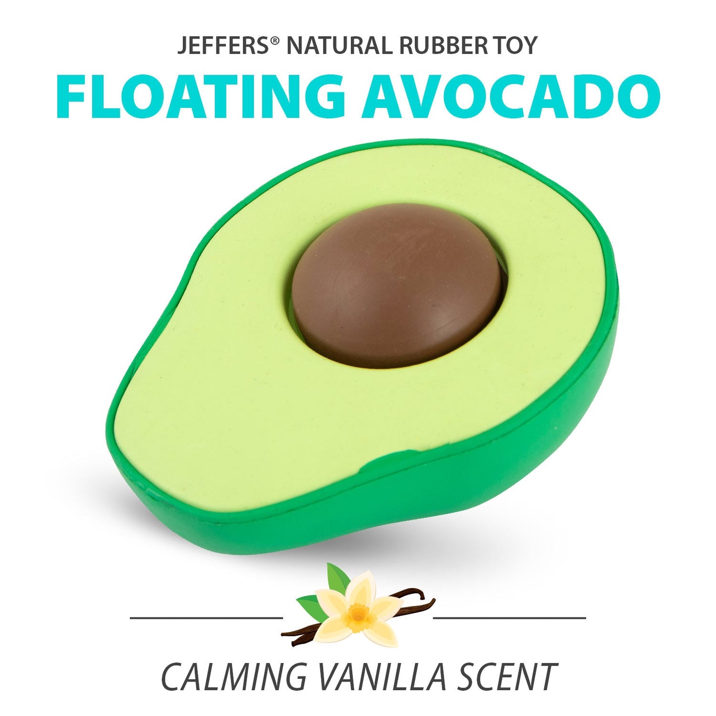 Juguete masticable Jeffers flotante de caucho natural con aroma a vainilla para la salud dental y juegos acuáticos