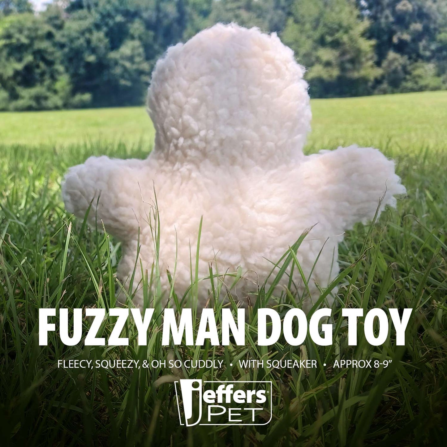 Juguetes para perro con chifle Jeffers Fuzzy Shapes, color natural, estrella/muñeco/hueso