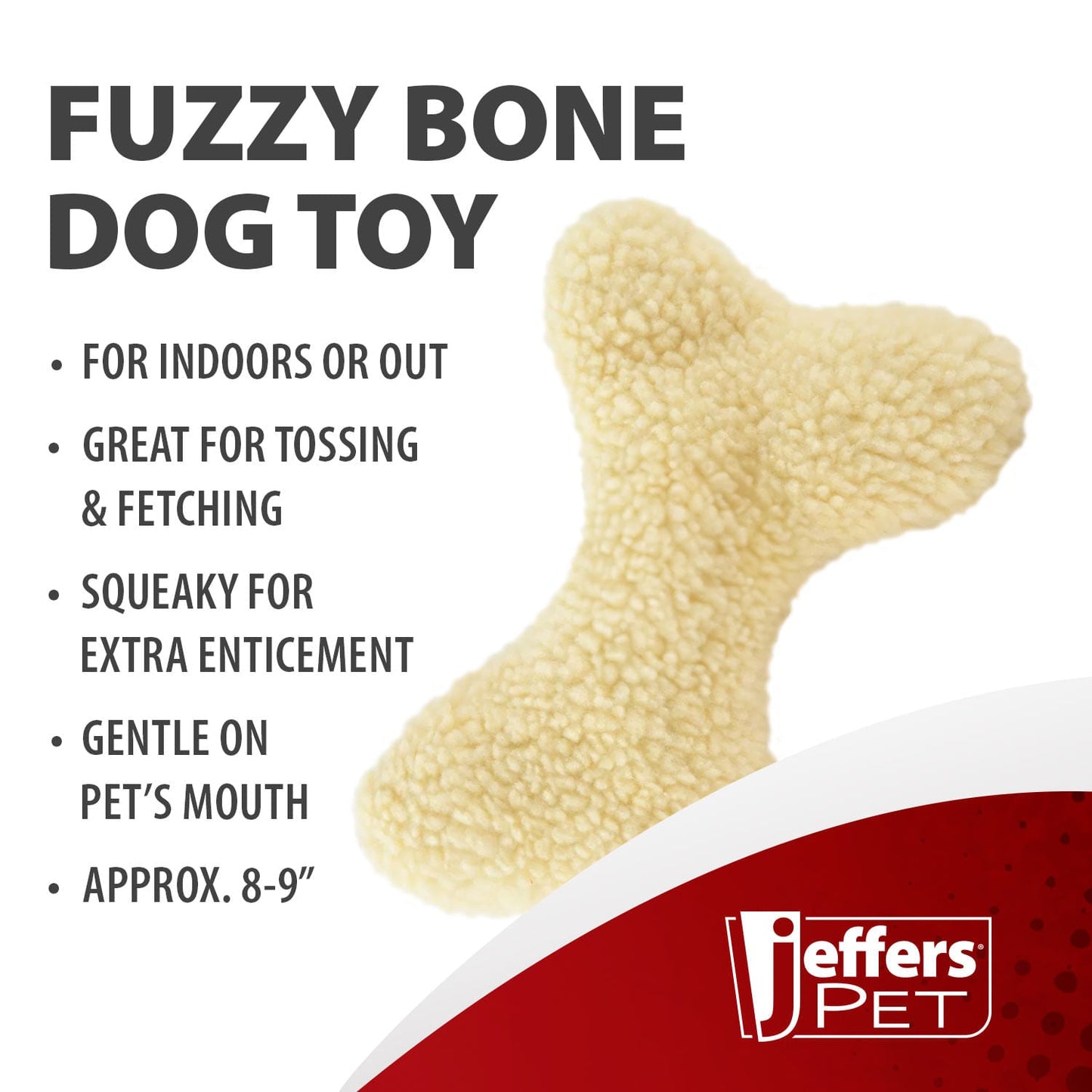 Juguetes para perro con chifle Jeffers Fuzzy Shapes, color natural, estrella/muñeco/hueso